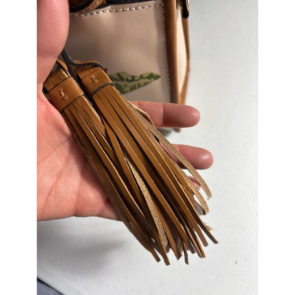 Patricia Nash Bag Paris Satchel Parisian Floral Spot Print Cream w Tassel Strap - Picture 13 of 14